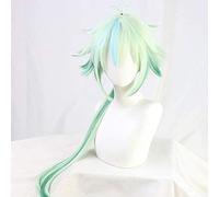 ydound 2022 Cos Wig Genshin Paimon Sora Diluc Barbara Personaggi del Gioco Anime Cosplay Costume Capelli con trecce Coda di Cavallo Parrucche (saccarosio)