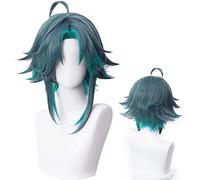 ydound 2022 Cos Wig Genshin Paimon Sora Diluc Barbara Personaggi del Gioco Costume Cosplay Anime Capelli con trecce Coda di Cavallo Parrucche (Xiao)