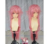ydound 2022 Cos Wig Il diario del Futuro Mirai Nikki Yuno Gasai 100 cm Lungo Rosa Pesca Capelli Resistente al Calore Parrucca Cosplay + Cappuccio for Parrucca
