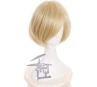 ydound 2022 Cos Wig Parrucca Cosplay Anime Anime Yuri!!!on Ice Yuri Plisetsky Parrucca Corta bionda Costume Cosplay Capelli Sintetici Resistenti al Calore Parrucche for Feste di Halloween