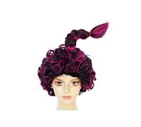 ydound 2022 Cos Wig Parrucca Cosplay Mary Sanderson Rosa Evidenziare Parrucca Sintetica Riccia Parrucche Nere Intrecciate Lunghe Giochi di Ruolo Puntelli di Halloween Accessori