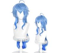ydound 2022 Cos Wig Parrucca Cosplay ondulata Blu for Gioco Genshin Impact Lolita Party Harajuku Hair (Ganyu)