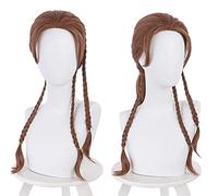 ydound 2022 Cos Wig Parrucca Cosplay Sintetica Natasha Romanoff Vedova Nera for Donne Ragazze Capelli Intrecciati Castano Rossastro Parrucca di Carnevale di Natale Halloween Costume Cosplay Party