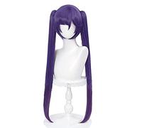 ydound 2022 Cos Wig Parrucca Cosplay Viola for Mona Genshin Impact Anime Parrucche for Capelli Lisci alla Lavanda con trecce Separate