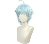 ydound 2022 Cos Wig Parrucca Genshin Impact, Parrucca Chongyun Cosplay Anime, con Cappuccio for Parrucca Gratuito, for Halloween, Feste, Carnevale, Vita Notturna, Concerti, Matrimoni