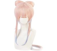 ydound 2022 Cos Wig Parrucca Genshin Impact Sangonomiya Kokomi, Puntelli for Costumi Cosplay Genshin, Parrucca Sintetica Resistente al Calore for Il Gioco degli Amanti degli Anime