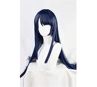 ydound 2022 Cos Wig Parrucca Honjo Yuri, Parrucca Anime High Rise Invasion Tenkuu Shinpan Cosplay Blu Nero Capelli Lisci Lunghi Sintetici for Halloween