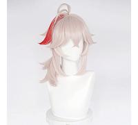 ydound 2022 Cos Wig Parrucca Rossa Mista Rosa Platino for Parrucche for Capelli Cosplay Soffici Anime Genshin Impact con Frangia + Cappuccio (Kazuha)