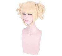ydound 2022 Cos Wig Parrucche Cosplay Anime My Hero Academia Himiko Toga Cos Parrucca Split Bocca di Tigre Clip Parrucca Cosplay in Oro Latte KEEBON