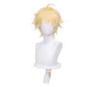ydound 2022 Cos Wig Parrucche for Cosplay a ruoli Multipli di Anime for Genshin Impact + cap Gratuito (Traveler-Aether)