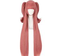 ydound 2022 Cos Wig Yumemite Yumemi Parrucca for Cosplay Kakegurui Costume Parrucca Rosso Lungo Rettilineo Capelli con Clip di Coda di Cavallo Parrucca Costume di Halloween Parrucca