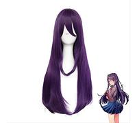 ydound 2022 DDLC. DOKI DOKI Letteratura Club Yuri Donne Viola Parrucca Lunga Cosplay Costume Cosplay Resistente al Calore Capelli Sintetici Party Party Play Partys