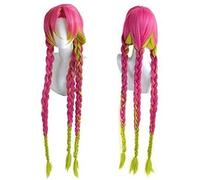ydound 2022 Demon Slayer KIMETSU No Yaiba KANROJI MITSURI Trecce Lunghe Parrucca Parrucca Cosplay Parrucca Cosplay Resistente al Calore Parrucca for Capelli Sintetici+ Tappo della Parrucca