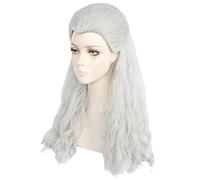 ydound 2022 Donne da Uomo in Argento Bianco Cosplay Geralt di Rivia da Giochi di Witcher Lunghi Cosplay Cosplay Cosplay Parrucche Parrucche for Capelli Sintetici Multi (Color : White)