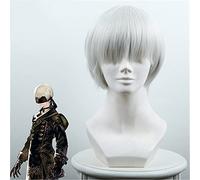 ydound 2022 Game Ainiel Nier: Automita 9s Yorha n. 9 Tipo S Parrucca Cosplay Argento Grigio Corto Capelli Sintetici Capelli Anime Costume Party Parrucche