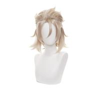 ydound 2022 Game Genshin Impact Wig, Parrucca Albedo Cosplay Anime, con Cappuccio for Parrucca Gratuito, for Halloween, Party, Carnevale, Vita Notturna, Concerti, Matrimoni