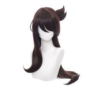 ydound 2022 Game Genshin Impact Wig, Parrucca Beidou Cosplay Anime, con Cappuccio for Parrucca Gratuito, for Halloween, Feste, Carnevale, Vita Notturna, concerti, Matrimoni