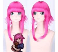 ydound 2022 GameCosplay Parrucca LOL Annie Pink Wig Anime Comic- con Natale Carnevale di Natale Halloween Party Fashion Wig+Parrucca