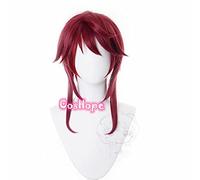 ydound 2022 Genshin Impact Rosaria Cosplay Donne 30cm Viola Parrucca Rossa Cosplay Anime Parrucche Cosplay Cosplay Parrucche Sintetiche Resistenti al Calore Halloween