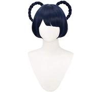 ydound 2022 Genshin Impact Wig Parrucche Cosplay Parrucche Xiao Parrucche Xiao Blu Gradiente Dharma Protector Yecha Synthetic Hair Halloween Party di Natale + Tappo della Parrucca Libera (Xiao)