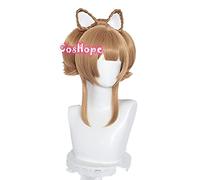 ydound 2022 Genshin Impact Yaoyao Cosplay Cosplay 40cm Parrucca Parrucca Brown Parrucca Cosplay Anime Cosplay Parrucche Cosplay Parrucche Sintetiche Resistenti al Calore Halloween