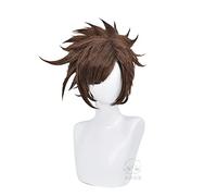 ydound 2022 JoJo' s Bizarre Adventure Joseph Joesar Parrucca Cosplay Brevi Parrucca Sintetica Marrone for Uomo for Uomo Donna Halloween Party Party Party