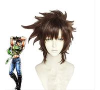 ydound 2022 JoJo' s Bizarre Adventure Joseph Joestar Parrucche Cosplay Costume Costume Corto Marrone Parrucca Sintetica for Capelli for Il Party di Halloween Carnevale