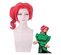 ydound 2022 JoJo.' S Bizarre Adventure Kakyoin Noriaki Uomo Red Ponytail Parrucca Cosplay Costume Resistente al Calore Capelli Sintetici Party Party Gioca Parrucche