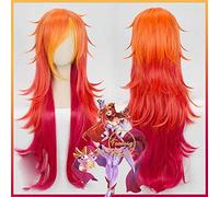 ydound 2022 LOL Miss Fortune Parrucca Star Star Guardian Costume Cosplay Parrucche for Capelli Costumi Pop + Tappo della Parrucca Gratuita