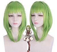 ydound 2022 Nanamina Sakura Parrucca Corta Parrucca Verde Mista Parrucca Verde Anime WC- Boiled Hanako- Kun Cosplay Parrucca Cosplay 45cm Capelli Sintetici