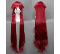 ydound 2022 Pandora Hearts Alice Red Wine Red Long Dritto Styled BluFrumy Resistente al Calore Capelli Capelli Cosplay Cosplay Parrucche perucas Kuzz99947 (Size : KUZZ99947)