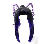 ydound 2022 Parrucca Anime Demone Slayer Butterfly Ninja Cosplay Costume Parrucca con Cappuccio a Farfalla