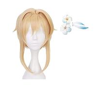 ydound 2022 Parrucca Cosnoble Lumine con Hairclip Game Genshin Impact Costume Giallo Accessori for Capelli Giallo