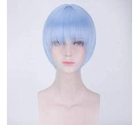 ydound 2022 Parrucca Cosplay Anime Evavanelion Ayanami REI Blu Short Hair Capelli Comic- con Natale Carnival Halloween Party Vita Quotidiana Vita di Moda Vita di Moda+ Tappo della Parrucca