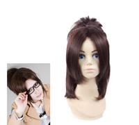 ydound 2022 Parrucca Cosplay Anime, Parrucca Attacco su Titano Hange Zoe, Parrucche Sintetiche Corte Castane for Giochi di Ruolo con Cappuccio for Parrucca Gratuito, for Feste Quotidiane Halloween