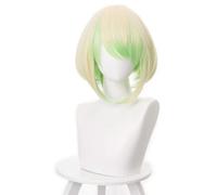 ydound 2022 Parrucca Cosplay Anime, Parrucca Mad Burnish Promare Lio Fotia, Parrucca Donna Verde Beige Parrucca Anime Capelli Corti Usata for Comic con e Halloween Party