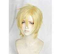 ydound 2022 Parrucca Cosplay di Alta qualità Banana Fish Ash Lynx Wig Aslan Jade Jade Callenterese Resistente al Calore Parrucche Sintetiche Resistenti al Calore + Tappo della Parrucca
