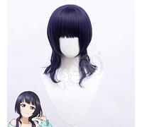 ydound 2022 Parrucca Cosplay Karin Asaka LoveLive Perfect Dream Project PDP Parrucca Sintetica in Fibra di Capelli Corti Viola Scuro Cosplay