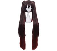 ydound 2022 Parrucca Genshin Impact, Parrucca Hutao for Cosplay Anime, con Cappuccio for Parrucca Gratuito, for Halloween, Feste, Carnevale, Vita Notturna, concerti, Matrimoni
