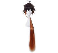 ydound 2022 Parrucca Genshin Impact, Parrucca Zhongli Cosplay Anime, con Cappuccio for Parrucca Gratuito, for Halloween, Feste, Carnevale, Vita Notturna, Concerti, Matrimoni
