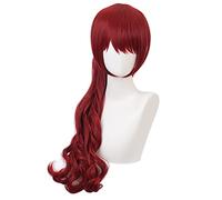 ydound 2022 Parrucca Kasumi Yoshizawa, Persona 5 Kasumi Yoshizawa Parrucca Cosplay con Clip Coda di Cavallo e Tappo della Parrucca, Parrucca di Cosplay Rosso Anime Rossa Lungo Riccio