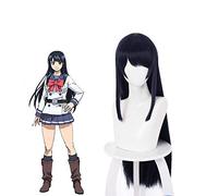ydound 2022 Parrucche Cosplay Anime, Parrucche Cosplay di Yuri Honjo con Tappo di Parrucca Gratuito (Colore:Nero) ( Color : Black )