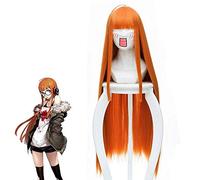 ydound 2022 Parrucche Cosplay Anime, Persona 5 Parrucche Cosplay di Futaba Sakura con Tappo della Parrucca Gratuita (Colore:Arancione) ( Color : Orange )