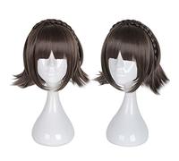 ydound 2022 Persona 5 Makoto Niijima Parrucche Misto Capelli Marroni Parrucca Cosplay con Treccia + Tappo della Parrucca