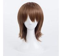 ydound 2022 Persona Goro AKECHI Breve Parrucca Cosplay Dritta for Uomo Unisex Anime Parrucca Costume Partito Marrone Parrucca Sintetica Resistente al Calore