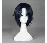 ydound 2022 Seraph of The End Guren Ichinose 30cm Short Straight Navy Blue Cosplay Parrucca Capelli Sintetici Resistenti al Calore di Alta qualità Parrucca Sintetica