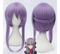 ydound 2022 Seraph of The End Hiiragi Shinoa Parrucche Light Viola Resistente al Calore Resistente ai Capelli Sintetici perucas Anime Costume Cosplay Parrucca+ Parrucca cap kuxd0077 (Size : KUXD0077)
