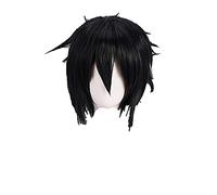 ydound 2022 Uchiha Sasuke Parrucche Cosplay Parrucche Corta Inchiostro Blu Colore Blu Parrucca di Capelli Sintetica Resistente al Calore Resistente al Calore + Tappo della Parrucca