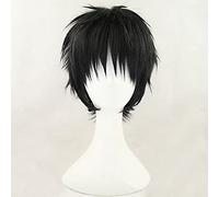 ydound 2022 Yuri! su Ice Katsuki Yuuri Breve Parrucca di Costume Cosplay Resistente al Calore Nero (Color : Wig Only)