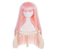 ydound 2022 Zero Due Parrucca for Darling in The Franxx Parrucca Cosplay Girls Lunghi Capelli Dritti Rosa con Cappuccio for la Festa di Halloween